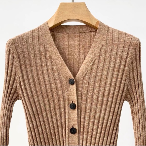 🍁ICICLE Cotton open knit light button up cardigan - Picture 6 of 15